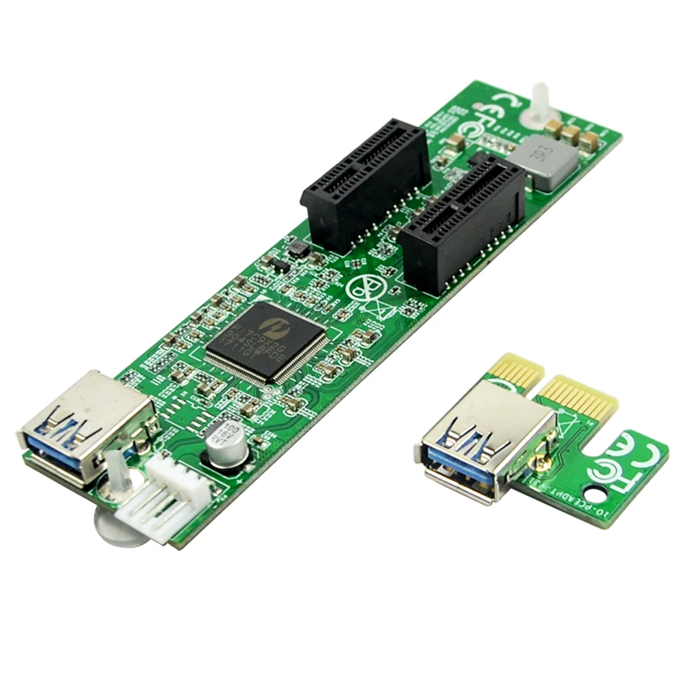 IOCREST PCI-Express 1X To 2 Ports PCI-e 1X Multiplier Card