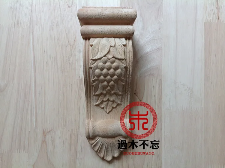 

Don't forget the wooden Dongyang wood carving wood corbel bracket European grape stigma fireplace window decals