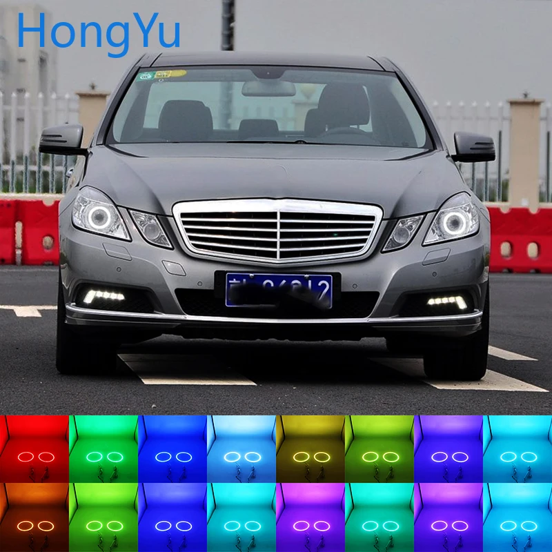 Multi-color RGB LED Angel Eyes  Ring Eye DRL RF for Mercedes-Benz E-Class W212 E350 550 300 500 260 200 09-12 Accessories