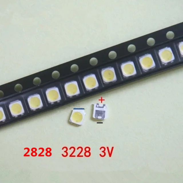 

200pcs/lot FOR repair Samsung LCD TV LED backlight Article lamp SMD LEDs 3228 3V Cold white light emitting diode