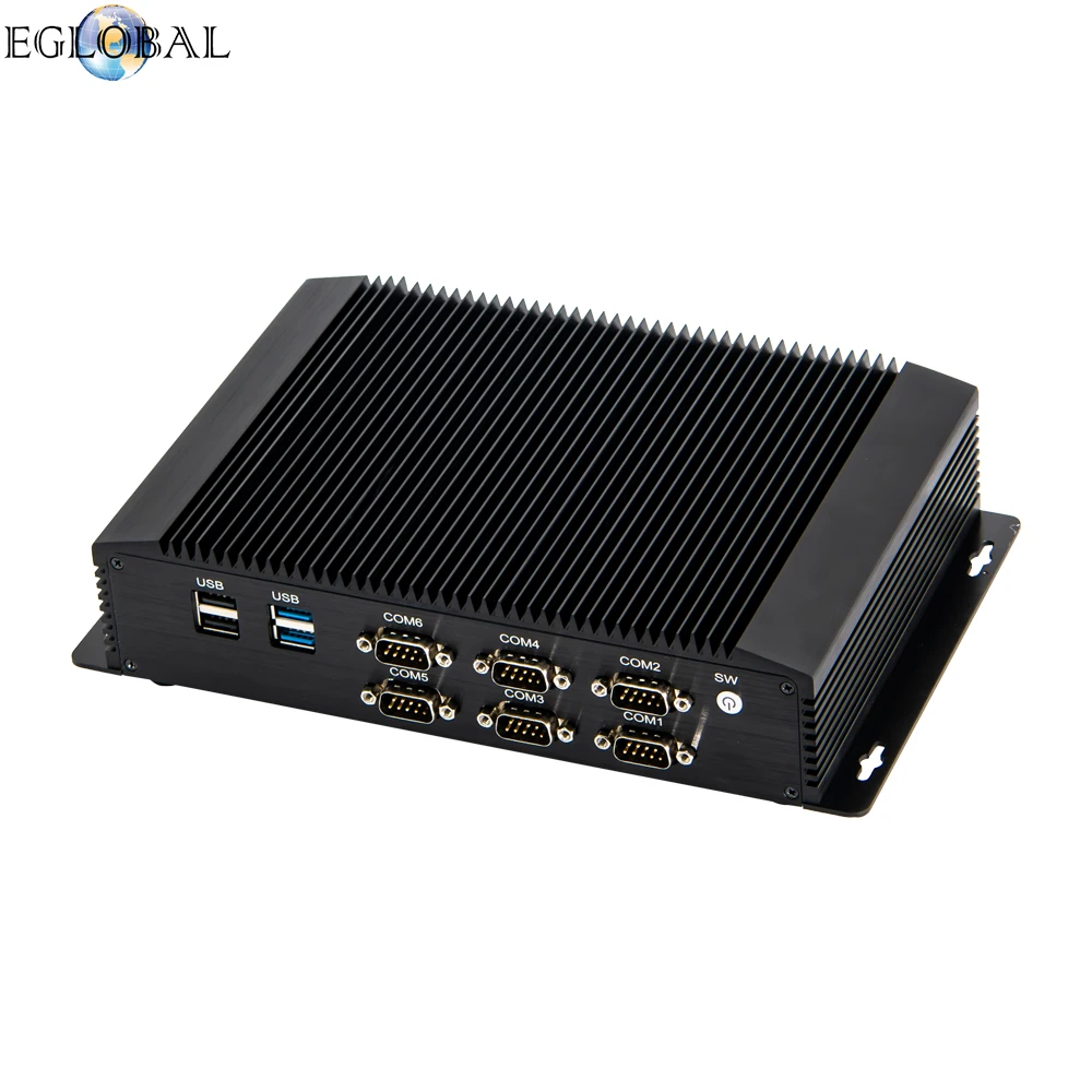 EGLOBAL Công Nghiệp MÁY TÍNH Quạt Không Cánh Mini Máy Tính Intel i7 4500U i5 4200U 6 * RS232/485 2 * Intel Các Mạng LAN GPIO LPT HDMI VGA 8 * USB Wifi 3G/4G