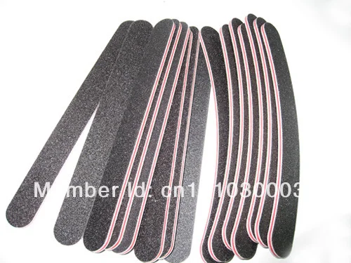 

Black Nail File Curved Nail File Professional Emery Board Manicure Tool 200 Pcs/Lot 100/180