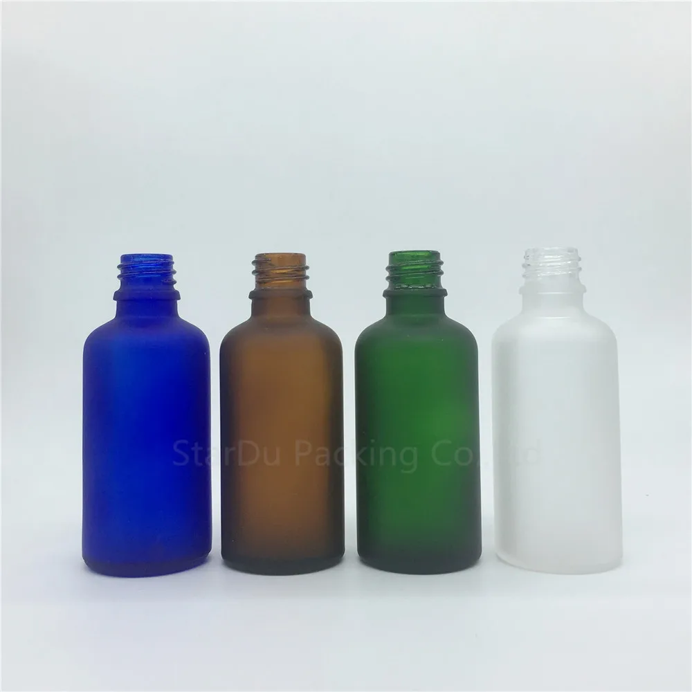 Travel Bottle 50ml Amber Blue Green Transparent Frosted Glass Bottle With sprayer, 50cc Perfume Bottle Spray Bottles 240pcs