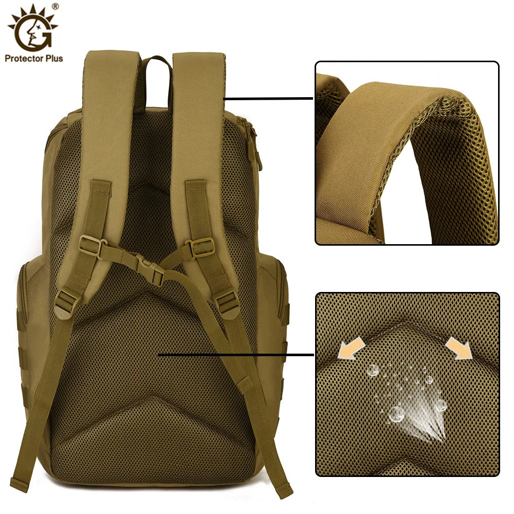 Imagem -06 - Mochila Tática Camuflagem para Homens e Mulheres Pacote de Assalto Impermeável Caminhadas ao ar Livre Camping Caça 40l