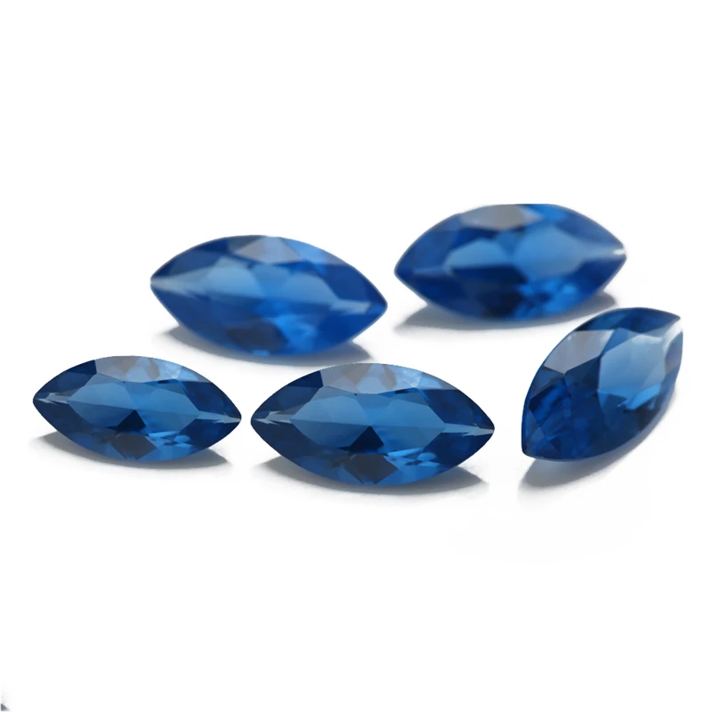 Marquise-Schliff Synthetischer Spinell Blaue Lose Steine 3x6mm-8x16mm 106 109 113 120 Farbe für Schmuckherstellung – Detail 7