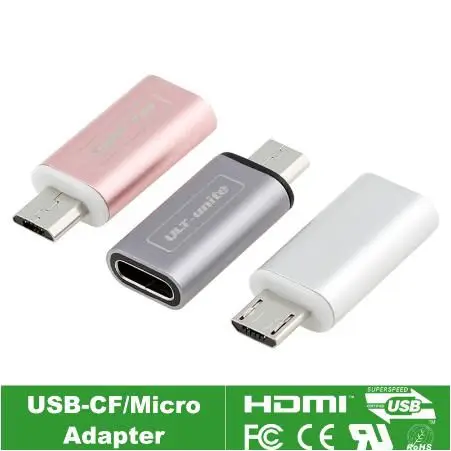 TOP Quality Rose gold Metal USB 3.1 Type C USB-C Female to Micro USB 2.0 Male Adapter Connector Adaptor