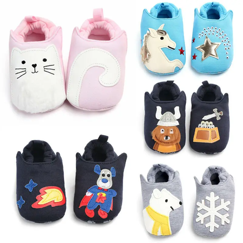 

First Walkers 2019 Boutique Newborn Baby Boy Girl Cotton Shoes Soft Sole/Soft Booties 0-18M