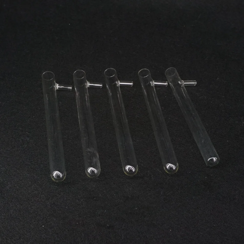 5pcs Multiple Glass Test Filter Tube with Vacuum Upper Side Arm Lab Experiment