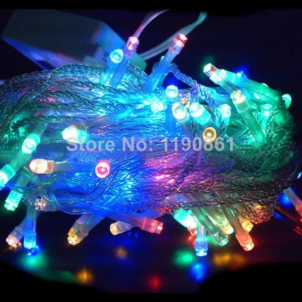 

Праздничная светодиодная гирлянда RGB 100 s, наружная гирлянда для сада, 10 м, 220 В, 110 В, Рождественская фотография