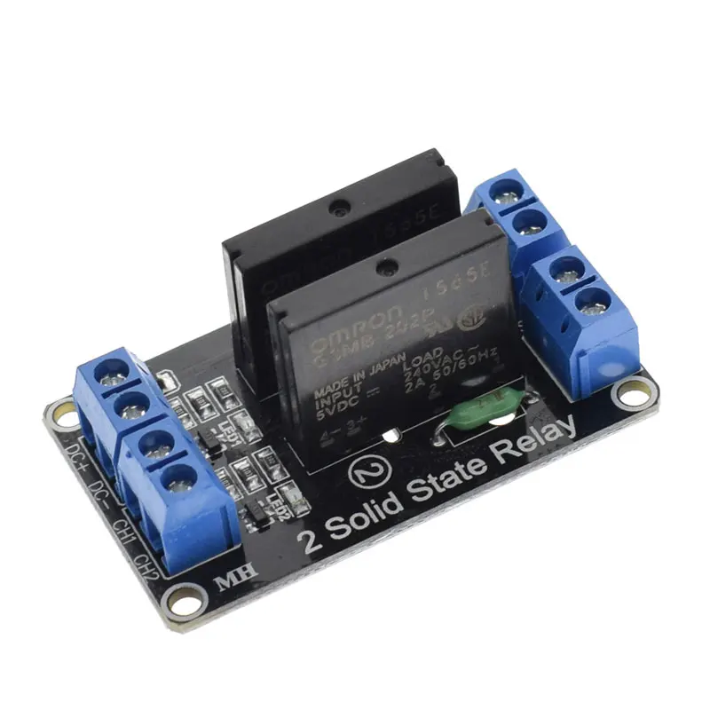 Relé de estado sólido de 1/2/4/8 canais, G3MB-202P DC-AC pcb ssr in 5vdc saída 240v ac 2a para arduino kit diy 4 tipos para escolha