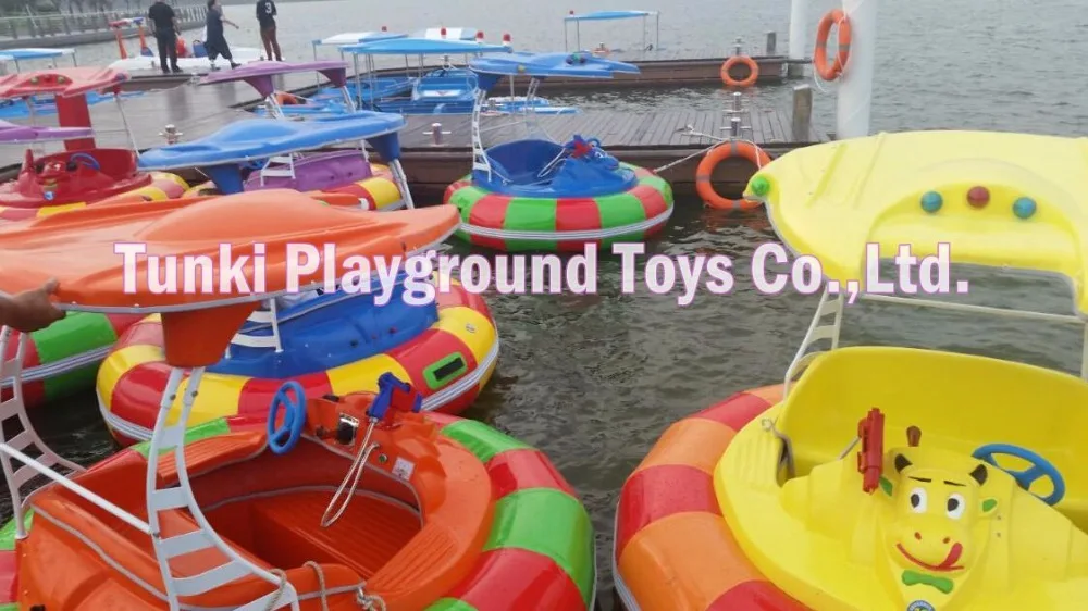 Lovely Swam kids electric boat Inflatable Water Bumper Boat for Kids