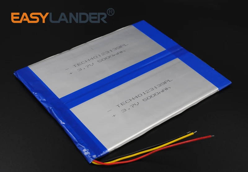 

40123140 7,4 V 5000mAh литий-полимерный литий-ионный аккумулятор для планшетных ПК MID Electronics 40123139 3-проводной 4.0x123x139mm