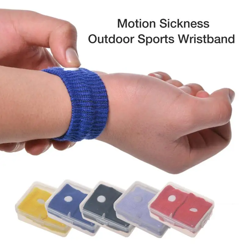 1 Pair Adjustable Travel Reusable Wrist Band Anti Nausea Wristbands Sickness Car Motion Sea Sick Ship Plane 20