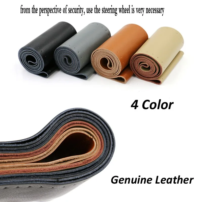 Hot style 1pcs Sewing leather steering wheel covers wheel manufacturers selling seasons general hand set of selling cars