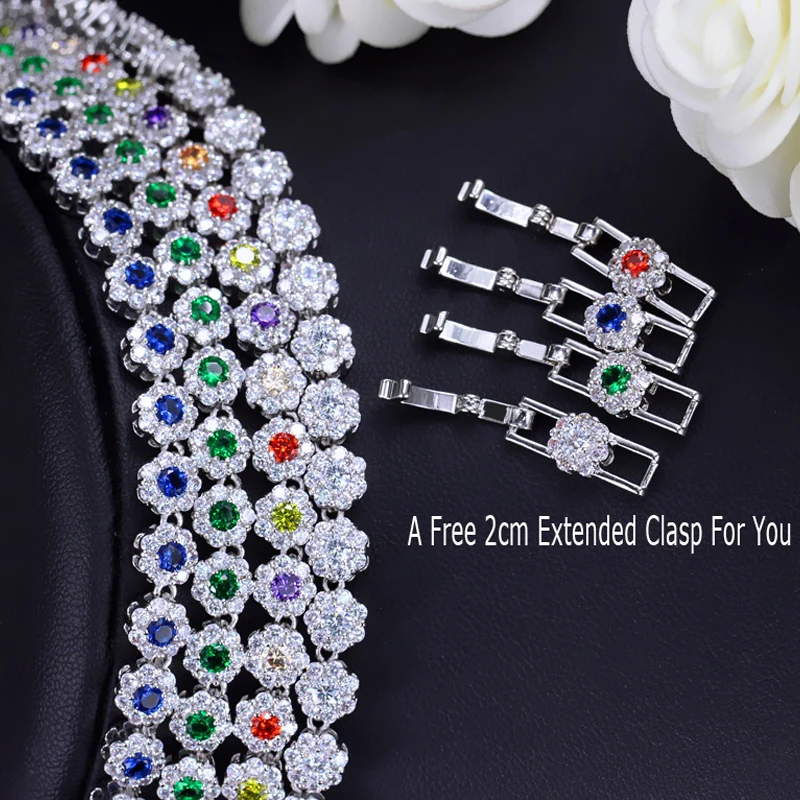 BeaQueen Elegant Green Crystal and CZ Stone Costume Earrings Necklace Jewelry Sets for Women Wedding Party Accessories JS110