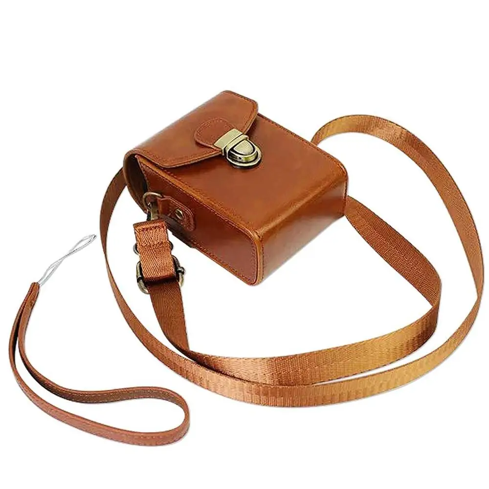 PU leather camera case bag with strap for Panasonic Lumix DMC TZ200 TZ100 TZ110 TZ91 TZ90 TZ95 ZS70 ZS80 ZS60