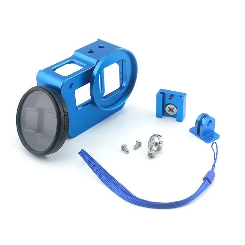For GoPro HERO 5 6 7 Black Frame Housing Case Shell + UV Filter CNC Aluminum Alloy Hard Protective Cage For Go Pro Accessories