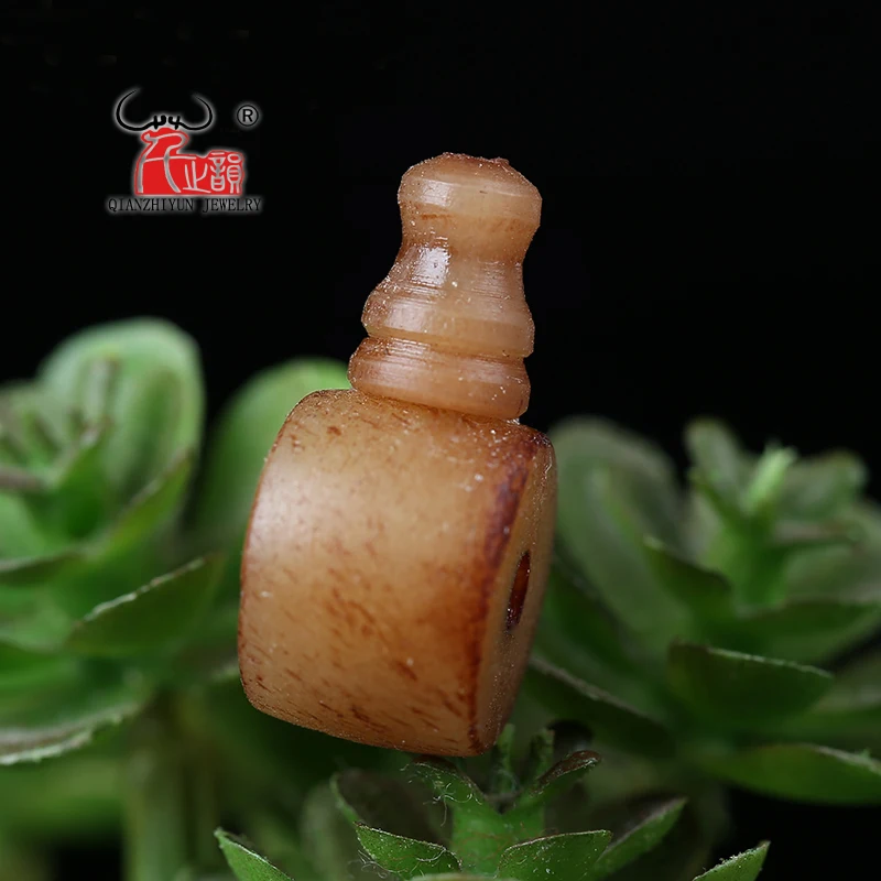 Pure natural yak bone Buddha, three - way DIY buddhist beads.