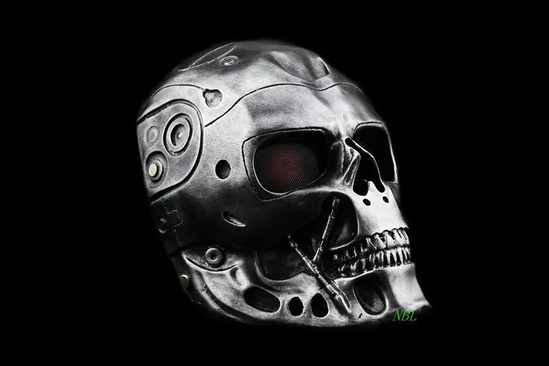 Terminator Skull Airsoft Full Face Helmet Mask Horror CS Halloween Protective Masquerade Party Cosplay Outdoor Props Resin Masks