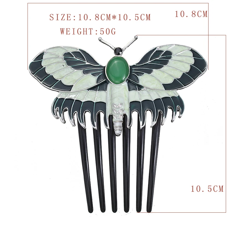 Fashion Movie Charm Titanic Heroine Rose Cosplay Hairpin Butterfly Comb Hair Accessory Prop For Women image 3