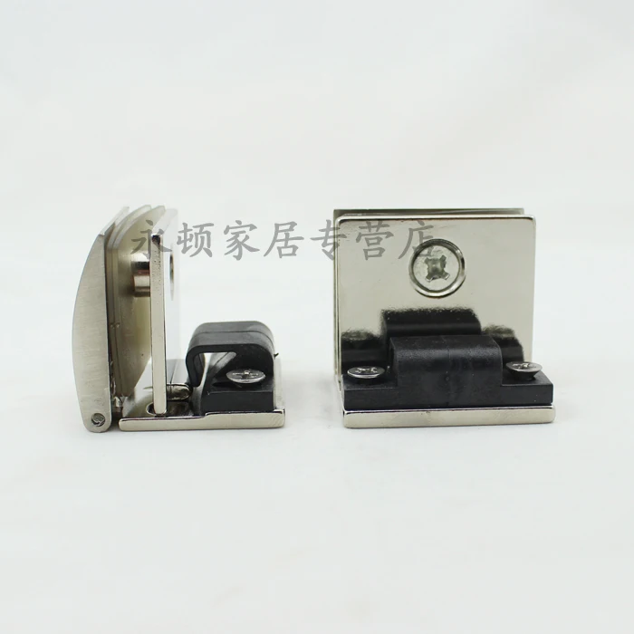 Free Shipping!2pcs/lot Big Size Zinc Alloy 90 Degree Glass Door Hinges,Matt Color CP61