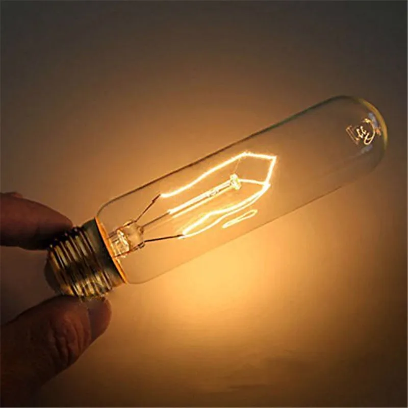 1pc T10 E27 E14 40W Vintage Edison Bulb Dimmable Incandescent Industrial Bulb Antique Retro Lamp Light AC220-240V