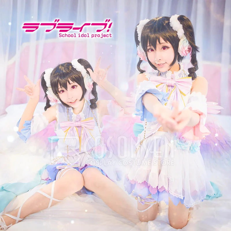 

COSPLAYONSEN Love Live! White Valentine's Day Awakening Dress Nico Yazawa Cosplay Costume All Size