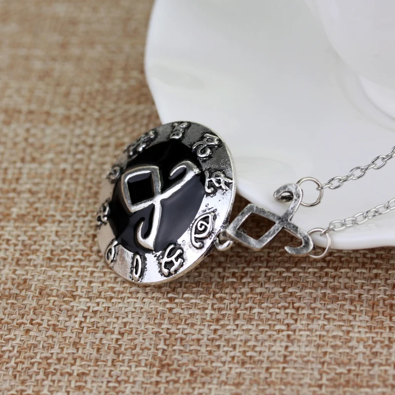 dongsheng The Mortal Instruments City of Bones necklace vintage Angelic Power Runes Shadowhunters pendant for men and women