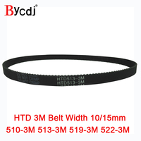 Arc HTD 3M Timing belt C=510 513 519 522 width 6-20mm Teeth170 171 173 174  HTD3M synchronous pulle 510-3M 513-3M 519-3M 522-3M