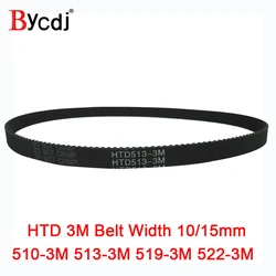 Arc HTD 3M Timing belt C=510 513 519 522 width 6-20mm Teeth170 171 173 174  HTD3M synchronous pulle 510-3M 513-3M 519-3M 522-3M