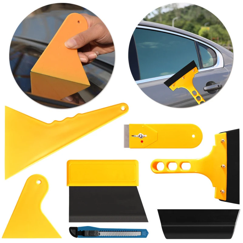 7 in 1 Car  Window Auto Film Bubble Tools Squeegee Scraper Clean Paint Kit Tint