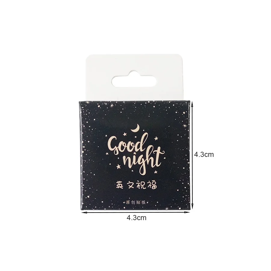 40 Box/lot Good Night Mini English Blessing Paper Sticker DIY Scrapbooking Sealing Label Decoration Stickers Best Wishes