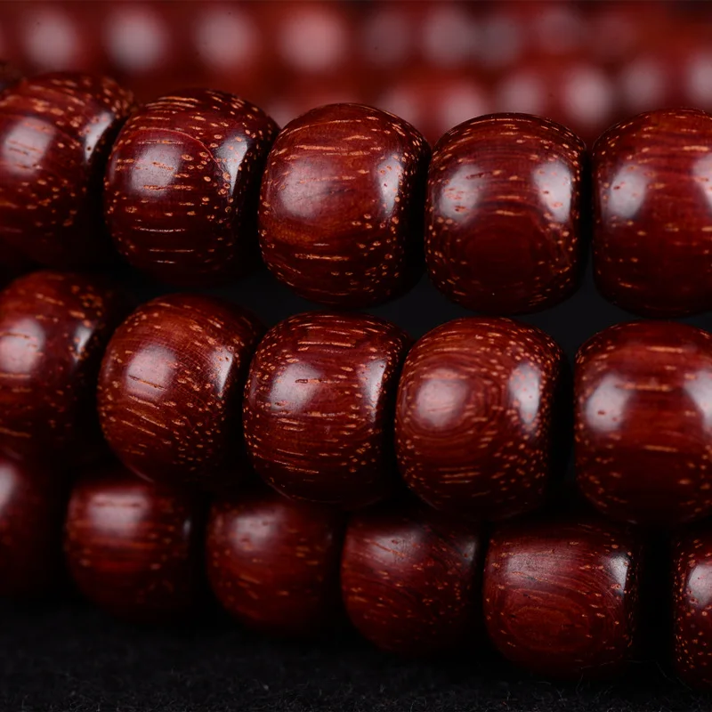 JoursNeige Natural Lobular Red Sandalwood Bracelets 108 Beads  Multilayer Authentic Old Material Sandalwood Tibet Jewelry