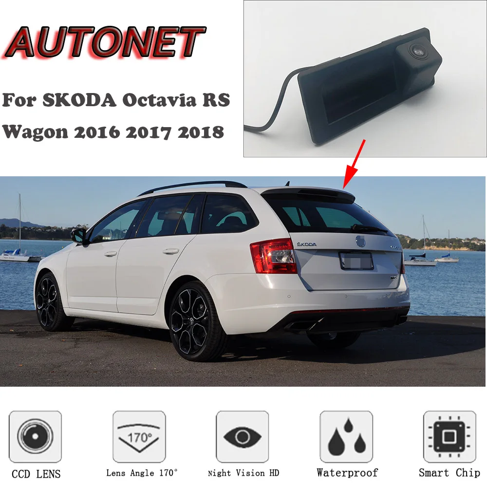 

AUTONET Rear View camera For SKODA Octavia RS Wagon 2016 2017 2018/Original Factory Style/Trunk Handle HD night visioin Camera