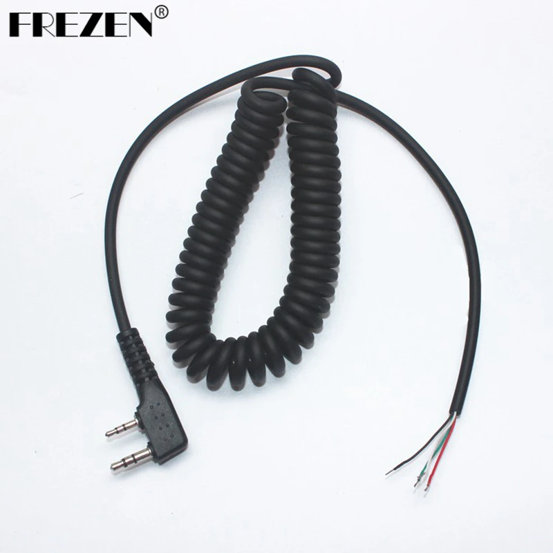 

DIY 4wire microphone cable K plug 2pins for kenwood wouxun baofeng puxing linton tyt quansheng walkie talkie