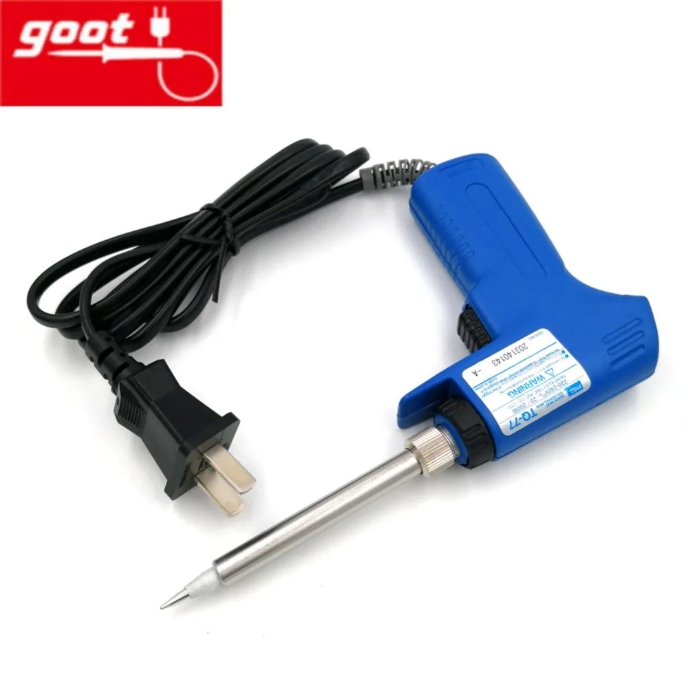 Japão GOOT Quick Heat Soldering Gun, Pistola Tipo Pistola, Sistema de Interruptor de Calor de 2 Estágios, Aquecedor de Alta Potência, 220V, 20W,