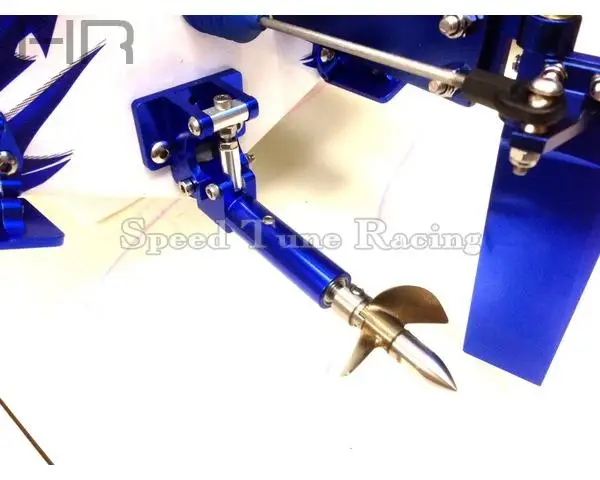 HR CNC Machined Brass Propeller and Stainless Steel Conical M4 Propeller Nut and Drive Dog for Traxxas Spartan Boat