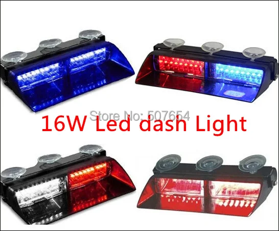 

Bright 16W Led Windshield warning light,visor emergency light,11flash