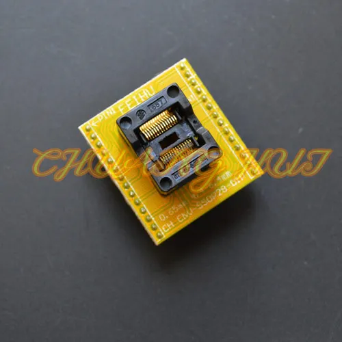 Chất lượng cao CNV-SSOP28-DIP TSSOP28 SSOP28 để DIP28 IC Kiểm Tra Ổ Cắm Lập Trình Adapter (OTS-28-0.65-01) được đặt chiều ngang