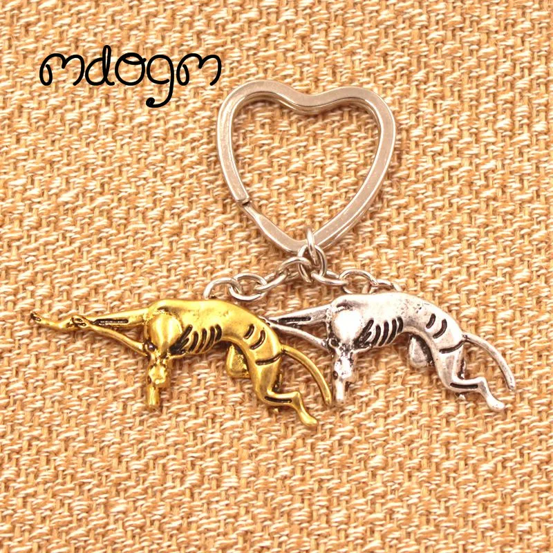New Cute Greyhound Dog Animal Retro Purse Handbag Metal Pendant Keychain For Bag Car Women Men Key Ring Love Jewelry K139