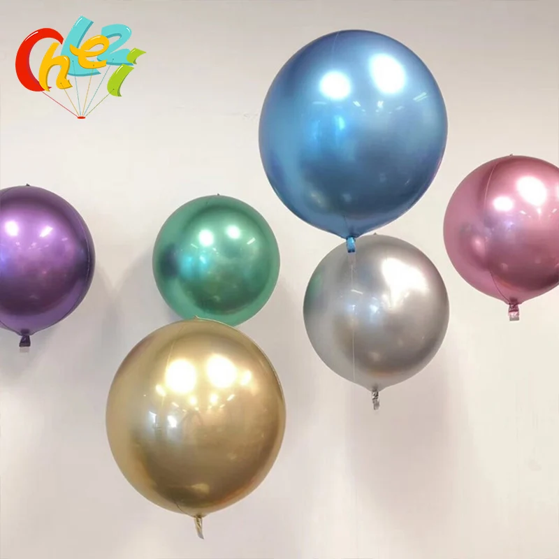 

20pcs 22inch 4D Metallic Foil Balloons Rose Gold Silver Wedding shower Birthday Party Decoration Helium Inflatable Globos New