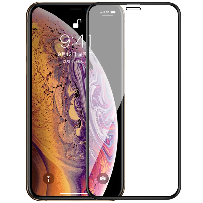 Full Cover Tempered Glass For iPhone XR  3D Curved  9H  Screen Protector Shield Guard White Black Available