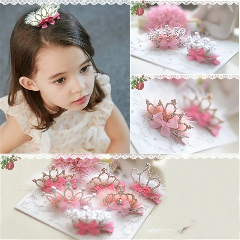 Chiffon Boutique Princess crown Headbands girls Pretty Tiara hair clips Queen Beige Kids Hairpins hair band Headwear