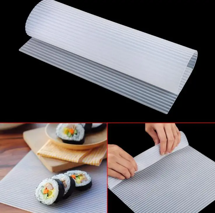 Estera reutilizable lavable para enrollar Sushi, molde de silicona para comida japonesa, fabricante de arroz, SN751