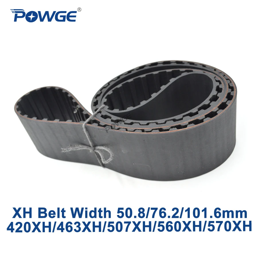 

POWGE Inch XH Synchronous belt 420XH/463XH/507XH/560XH/570XH Teeth 48 53 58 64 65 Width 50.8/76.2/101.6mm Rubber timing Belt