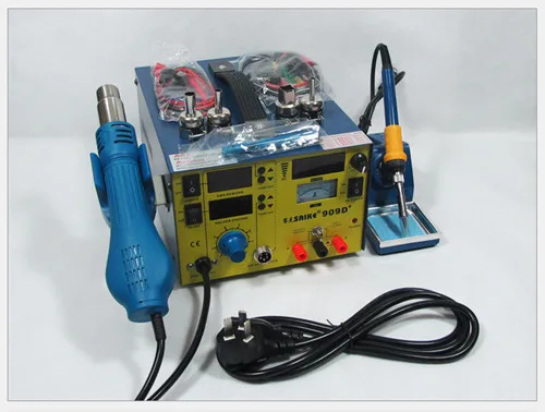 

Upgrade saike 909D+ 3 in 1 Hot air gun rework station Soldering station dc power supply 220V or 110V