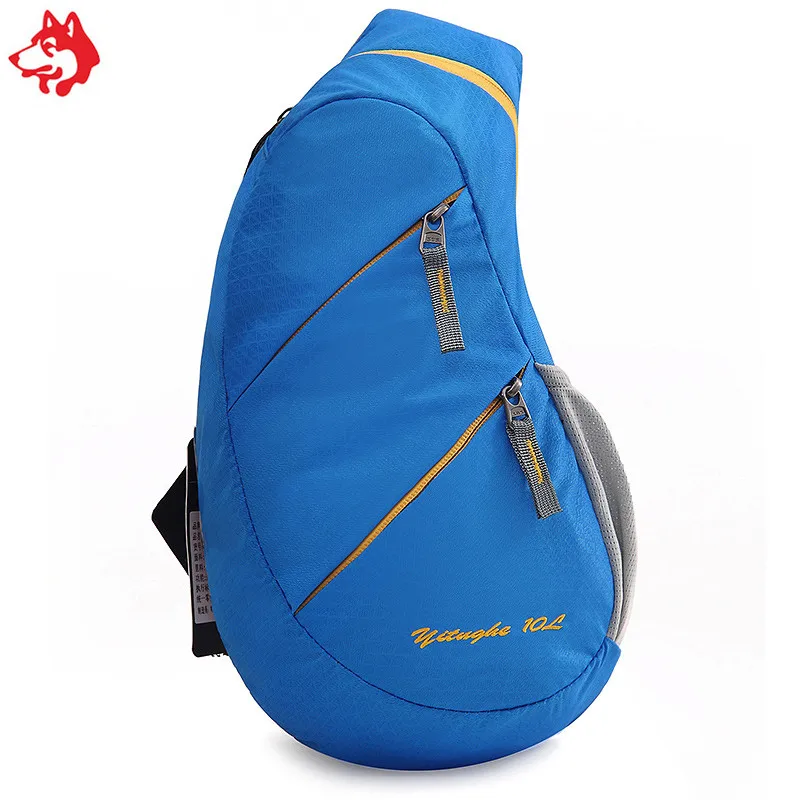 Bolsa de peito esportes ao ar livre de náilon, caminhada, escalada, laranja/vermelho/azul/cinza, masculina, bolsa de ombro crossbody para caminhada, sling