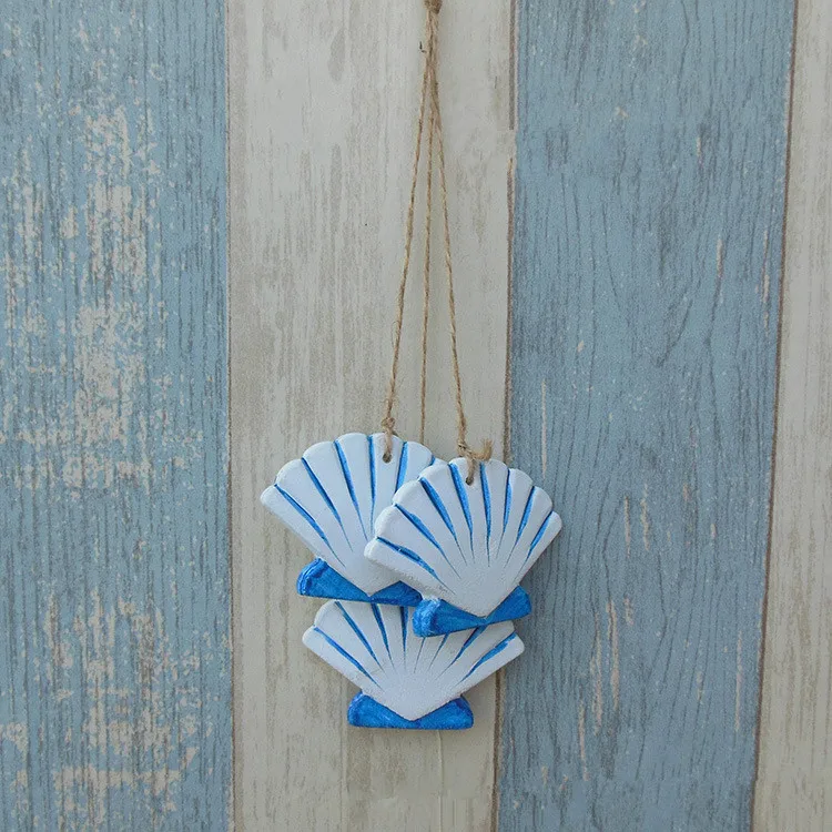 3pcs/lot Mediterranean Starfish Fish Nautical Decor Hang Adorn Crafts Wood Fish/decorated marine pendant Home Decoration MP 013