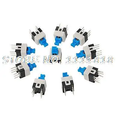 Interruptor tático momentâneo, interruptor com botão tátil de 6 pinos dpdt, 7x7mm, sem bloqueio, com 10 peças