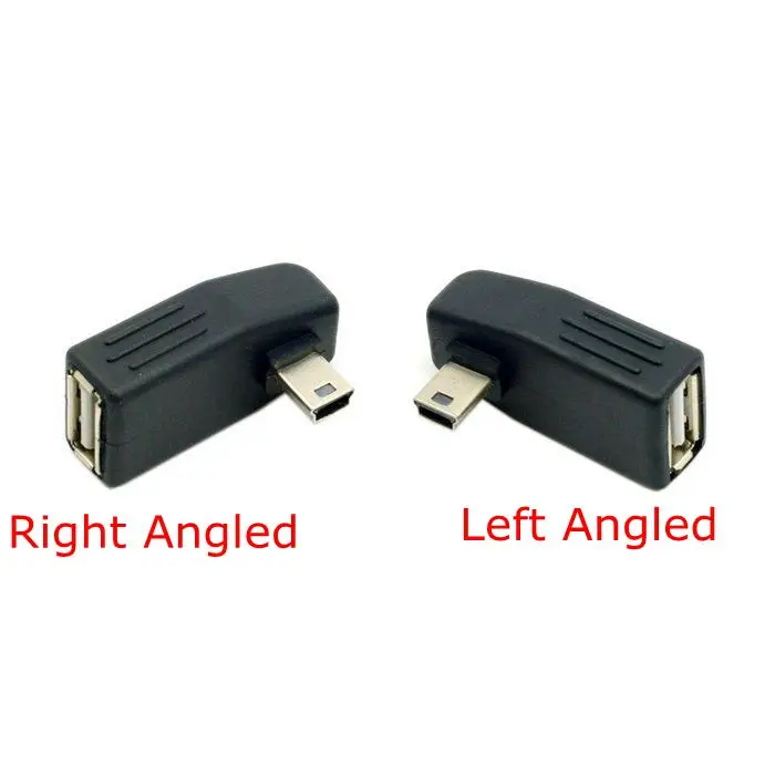 90 Degree Mini USB 2.0 Type B Left & Right Angled to USB 2.0 Female OTG Adapter for Mini USB OGT usb host Connector